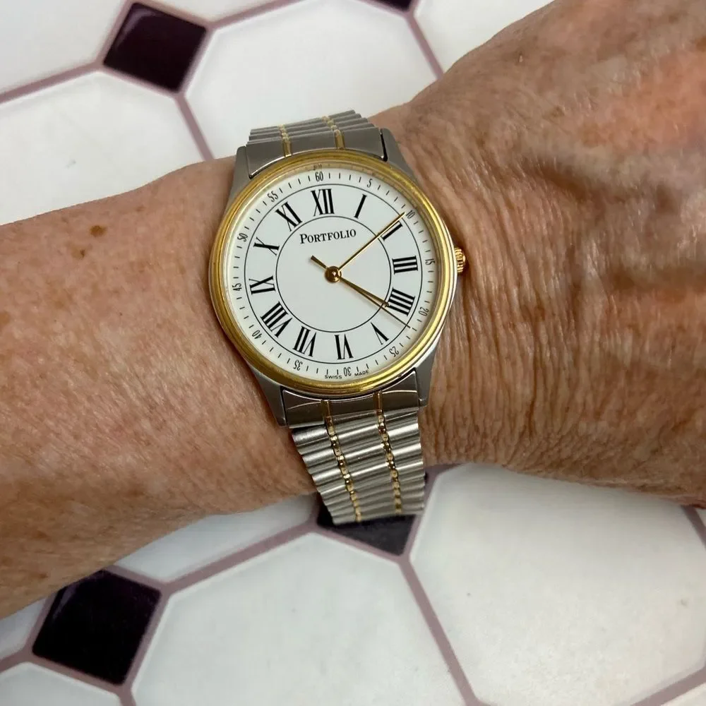 Tiffany & Co. Portfolio Swiss Made Two-Tone Stainless Steel Men’s Unisex Watch